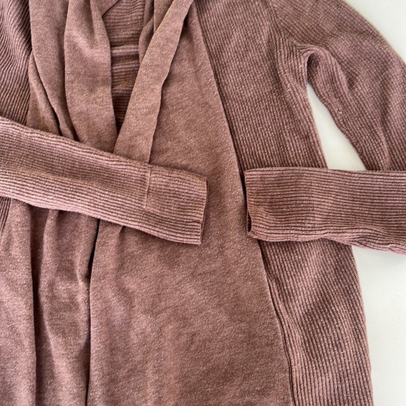 Lululemon Sundown Sweater Cozy Warm Wrap with Hood Pink color size Small 4 - Picture 7 of 11